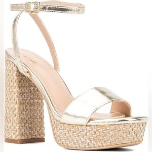 NY & C - New York & Company Odalina Women's Raffia Platform Heels.
